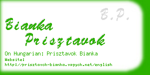 bianka prisztavok business card